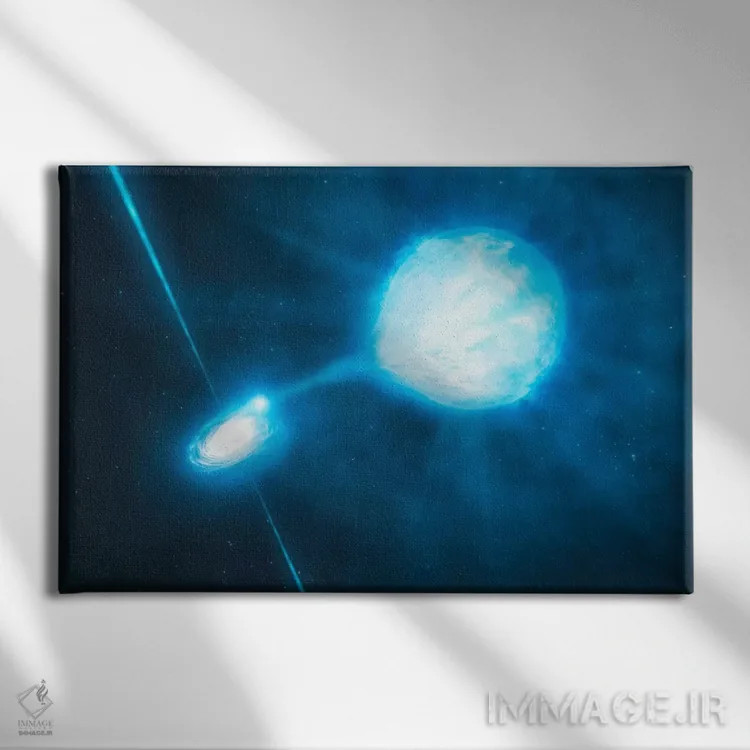 تابلو سیاهچاله با جرم ستارهای (NGC 300 X-1) اثر رصدخانه جنوبی اروپا (ESO) (سازمان نجومی) - نمای روبهرو روی دیوار