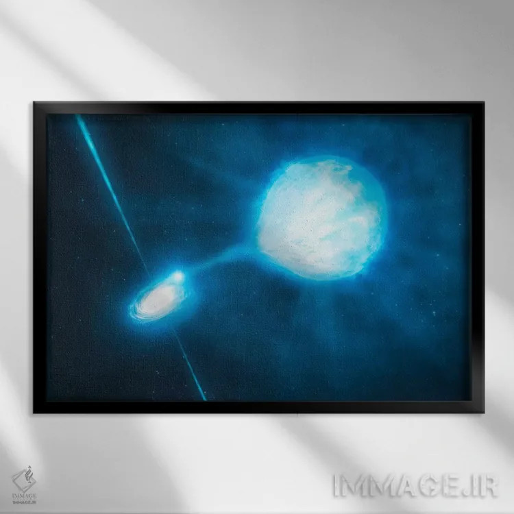 تابلو سیاهچاله با جرم ستارهای (NGC 300 X-1) اثر رصدخانه جنوبی اروپا (ESO) (سازمان نجومی) - نمای قابدار مشکی