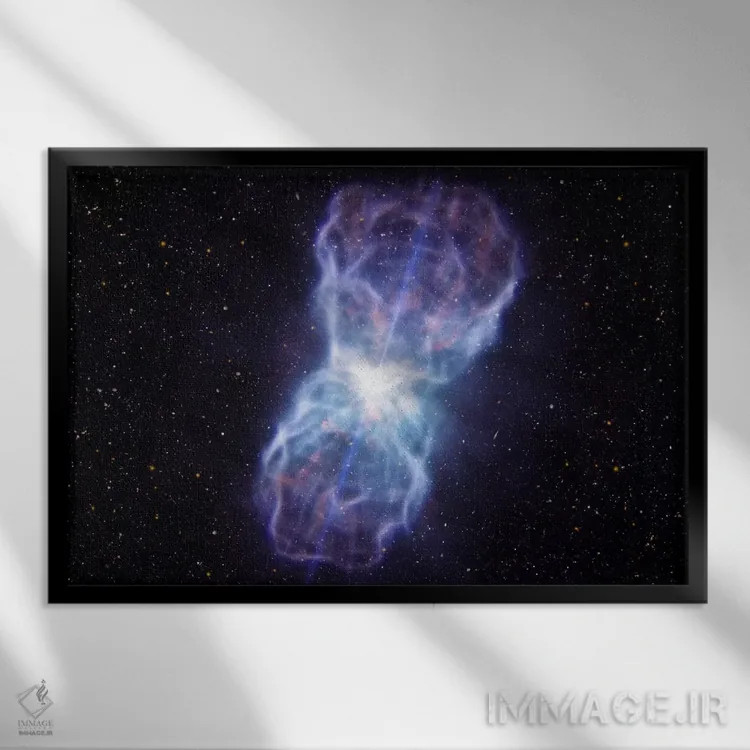 تابلو سیاهچاله ابرپرجرم اثر رصدخانه جنوبی اروپا (ESO) (سازمان نجومی) - نمای قابدار مشکی