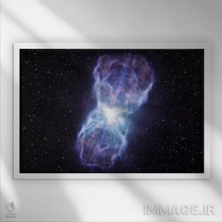 تابلو سیاهچاله ابرپرجرم اثر رصدخانه جنوبی اروپا (ESO) (سازمان نجومی) - نمای قابدار سفید