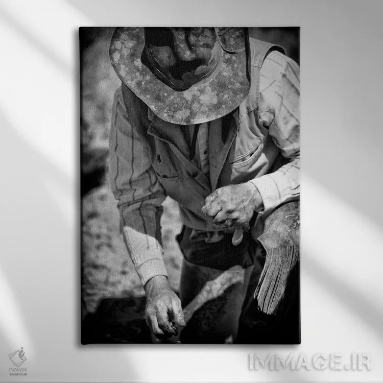 تابلو کابوی و کلاهش اثر دن بالارد - نمای روبهرو روی دیوار