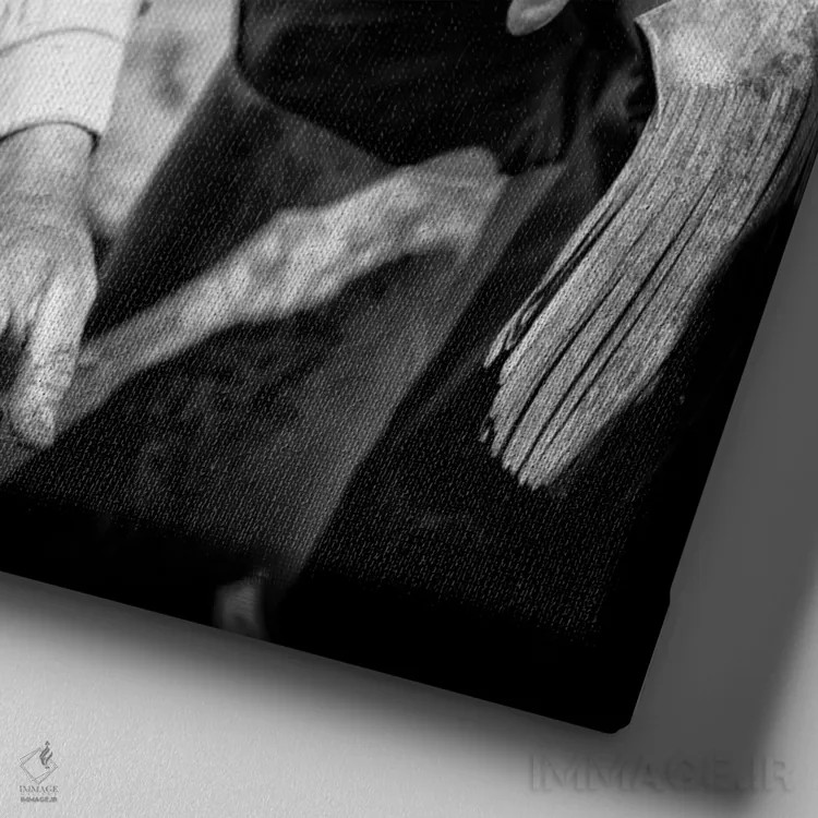 تابلو کابوی و کلاهش اثر دن بالارد - نمای نزدیک بافت بوم