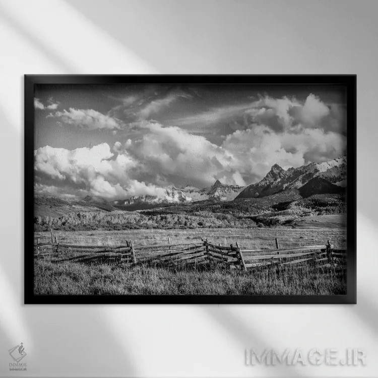 تابلو مزارع کلرادو اثر دن بالارد - نمای قابدار مشکی