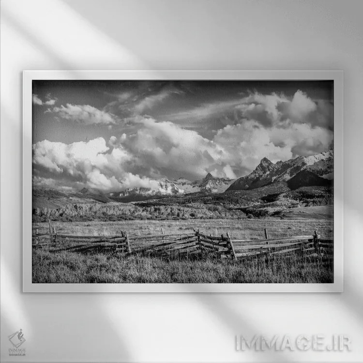 تابلو مزارع کلرادو اثر دن بالارد - نمای قابدار سفید