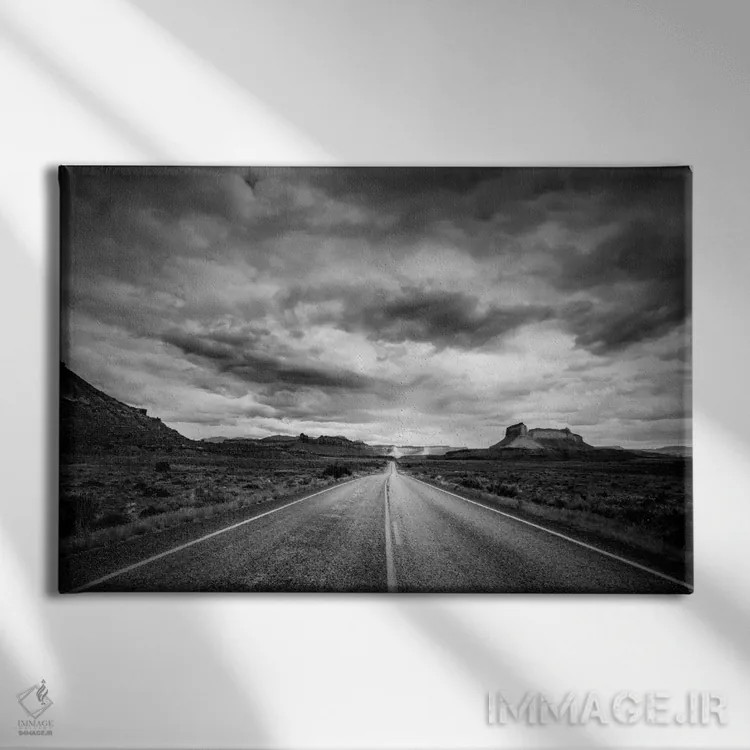 تابلو جادهای طولانی اثر دن بالارد - نمای روبهرو روی دیوار