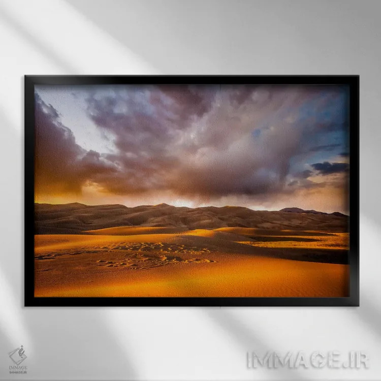 تابلو حرکت در حال گسترش اثر دن بالارد - نمای قابدار مشکی