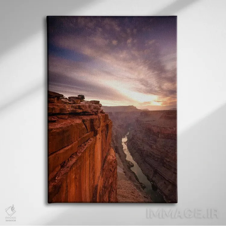تابلو گرند کانیون (دره بزرگ آمریکا) اثر دن بالارد - نمای روبهرو روی دیوار