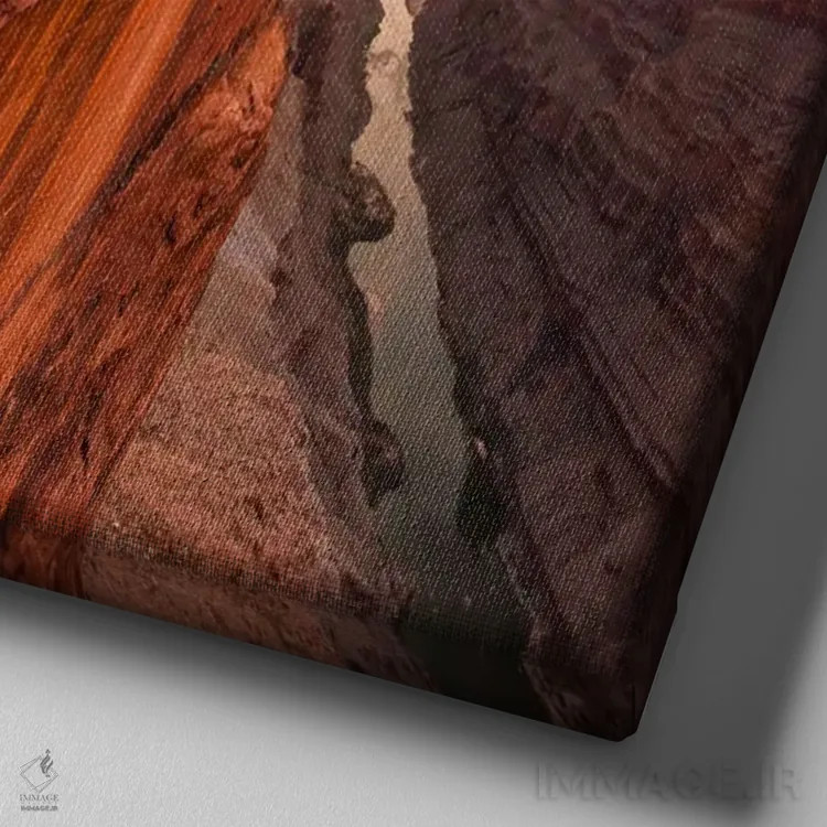 تابلو گرند کانیون (دره بزرگ آمریکا) اثر دن بالارد - نمای نزدیک بافت بوم