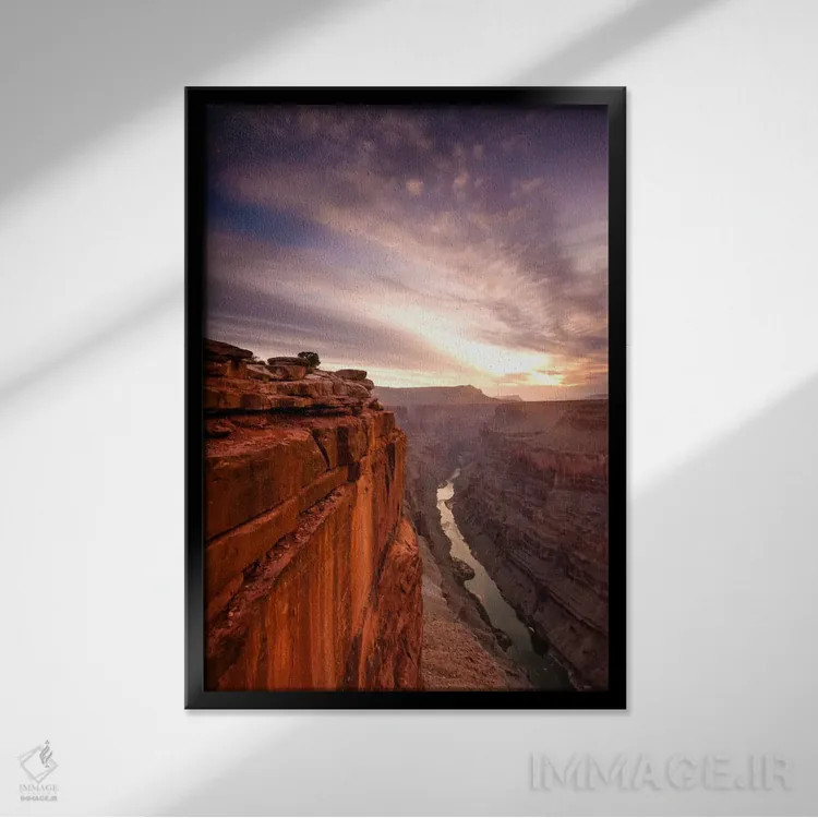 تابلو گرند کانیون (دره بزرگ آمریکا) اثر دن بالارد - نمای قابدار مشکی