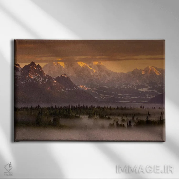 تابلو احوال دنالی (قله دنالی) اثر دن بالارد - نمای روبهرو روی دیوار