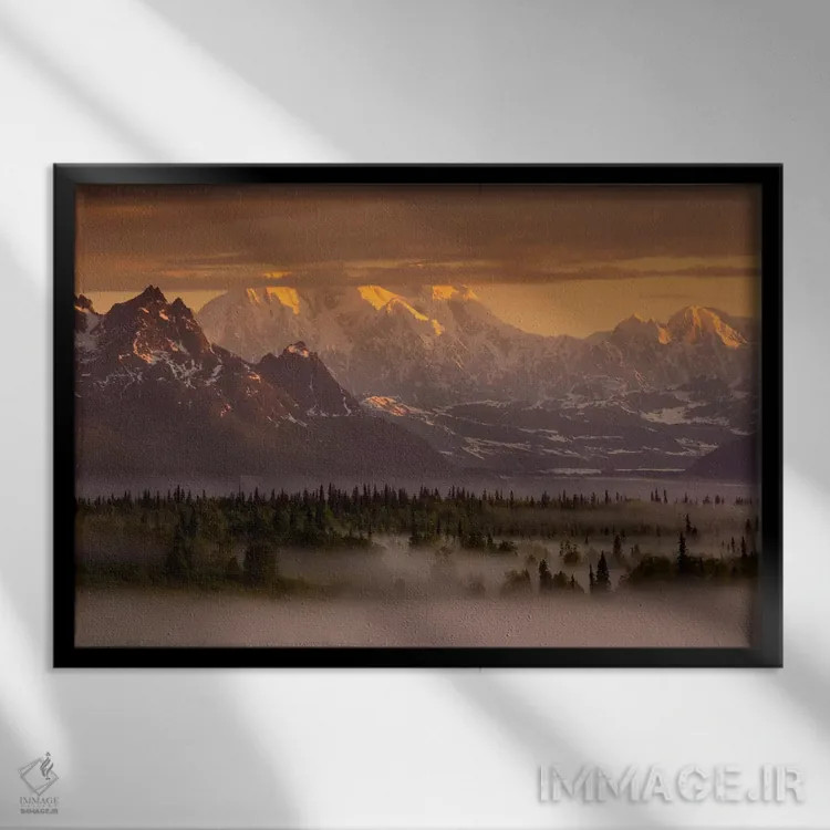 تابلو احوال دنالی (قله دنالی) اثر دن بالارد - نمای قابدار مشکی