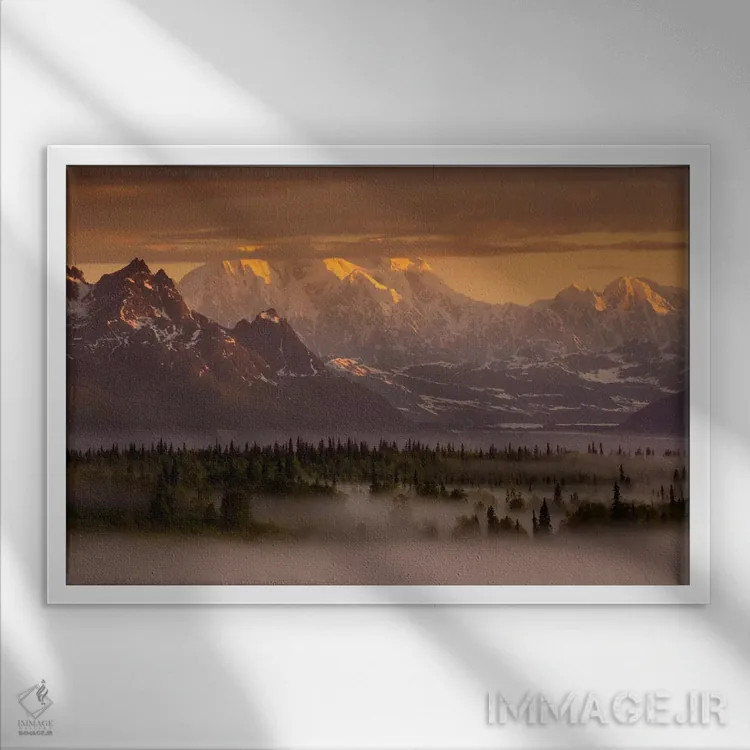 تابلو احوال دنالی (قله دنالی) اثر دن بالارد - نمای قابدار سفید