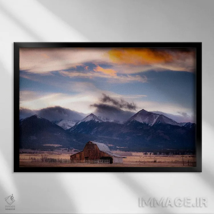 تابلو سنگریز (نام محل یا قله در آمریکا) اثر دن بالارد - نمای قابدار مشکی