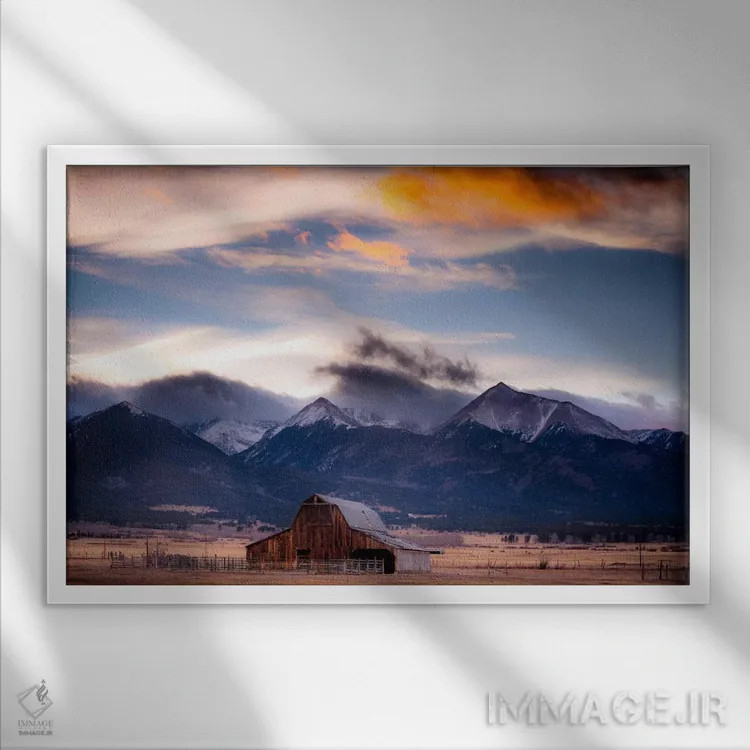 تابلو سنگریز (نام محل یا قله در آمریکا) اثر دن بالارد - نمای قابدار سفید