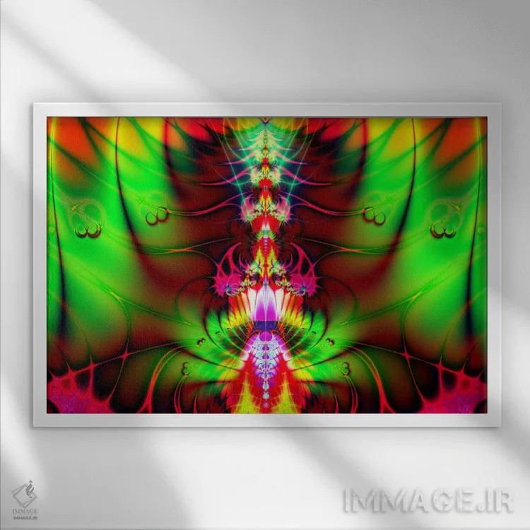 تابلو ستون فقرات سیال اثر هنرمند ناشناس - نمای قابدار سفید