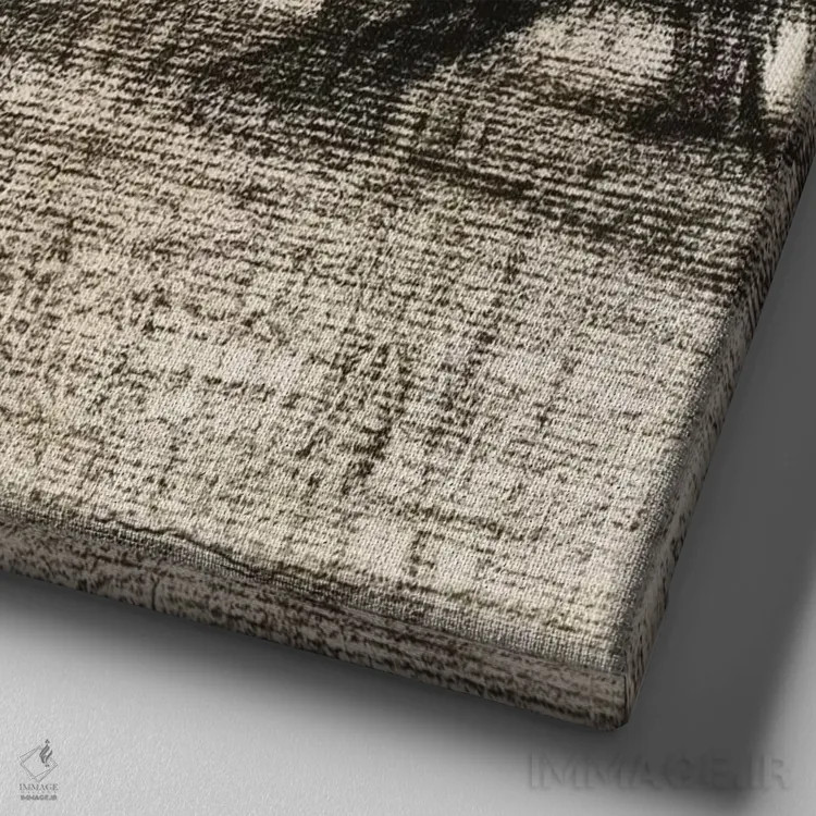 تابلو روستایی با دست روی زمین ۱۸۸۲ اثر ژرژ سورا (نقاش نئوامپرسیونیست فرانسوی) - نمای نزدیک بافت بوم