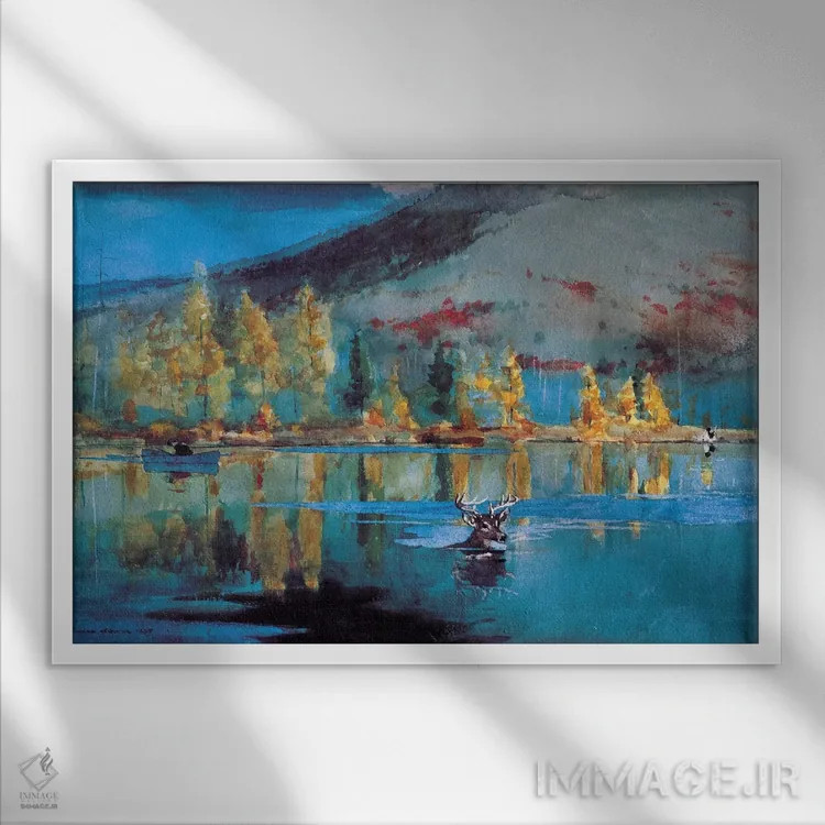 تابلو روزی در اکتبر ۱۸۸۹ اثر وینسلو هومر - نمای قابدار سفید