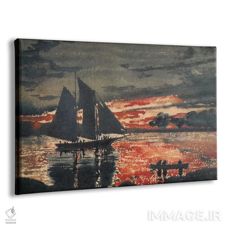 تابلو آتشسوزیهای هنگام غروب، ۱۸۸۰ اثر وینسلو هومر - نمای پرسپکتیو محصول