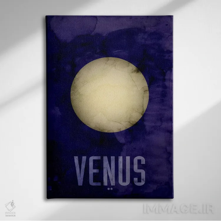 تابلو سیاره ناهید (زهره) اثر مایکل تامپست - نمای روبهرو روی دیوار