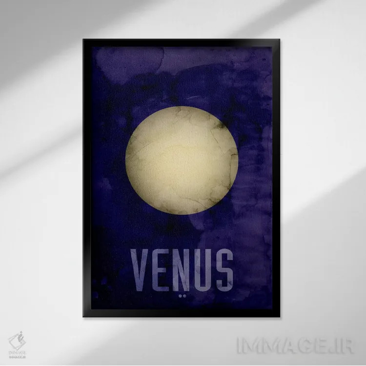 تابلو سیاره ناهید (زهره) اثر مایکل تامپست - نمای قابدار مشکی