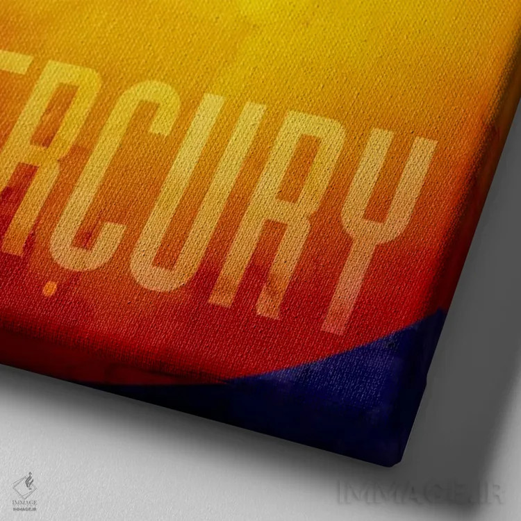 تابلو سیاره عطارد اثر مایکل تامپست - نمای نزدیک بافت بوم