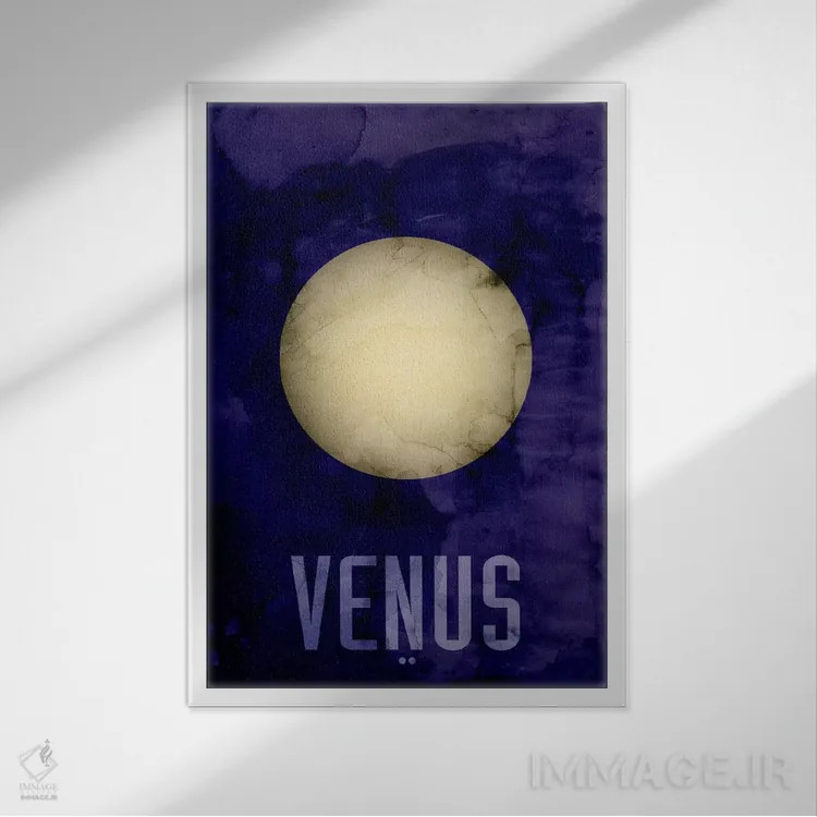 تابلو سیاره ناهید (زهره) اثر مایکل تامپست - نمای قابدار سفید