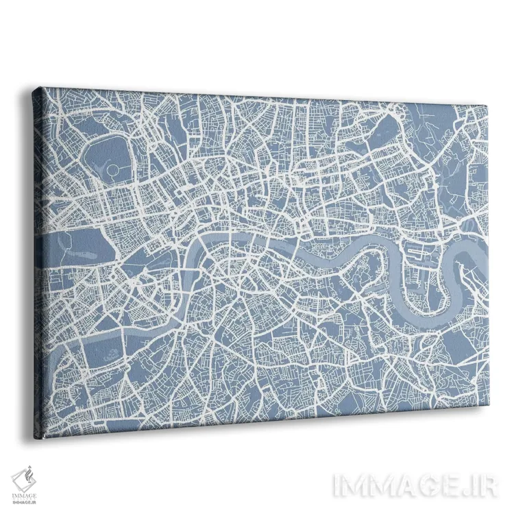 تابلو نقشه لندن ۲ اثر مایکل تامپست - نمای پرسپکتیو محصول