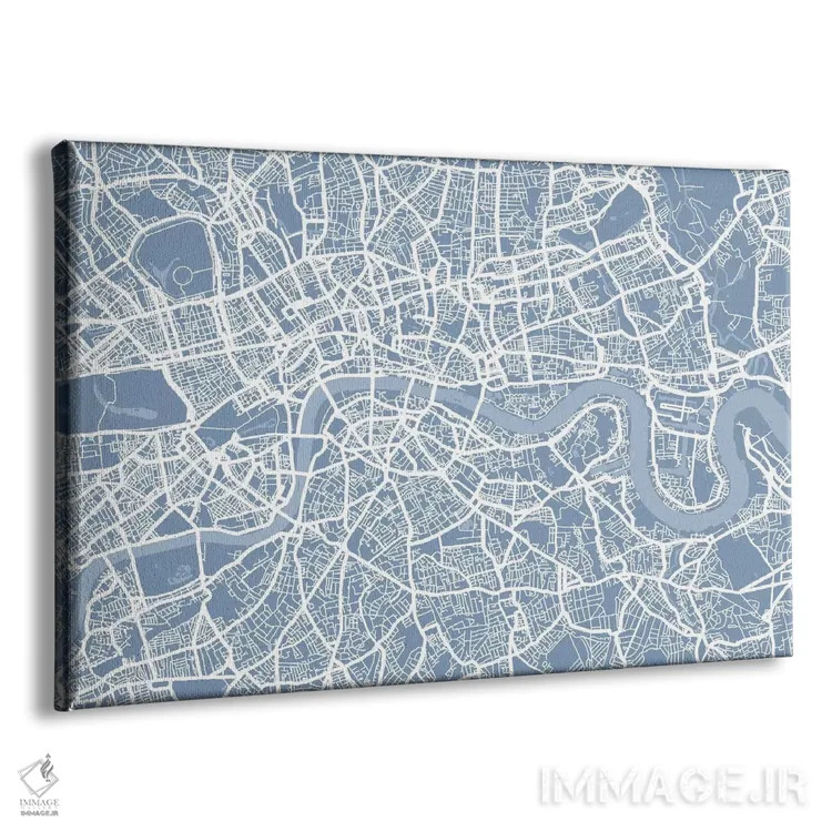 تابلو نقشه لندن ۲ اثر مایکل تامپست - نمای پرسپکتیو محصول