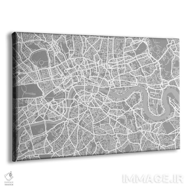 تابلو نقشه لندن ۵ اثر مایکل تامپست - نمای پرسپکتیو محصول