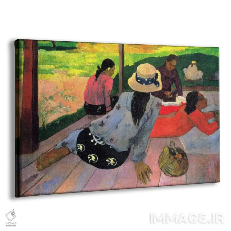 تابلو خواب نیمروزی (سیستا) اثر پل گوگن - نمای پرسپکتیو محصول