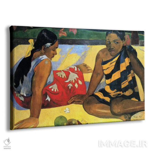 تابلو دو زن نشسته اثر پل گوگن - نمای پرسپکتیو محصول