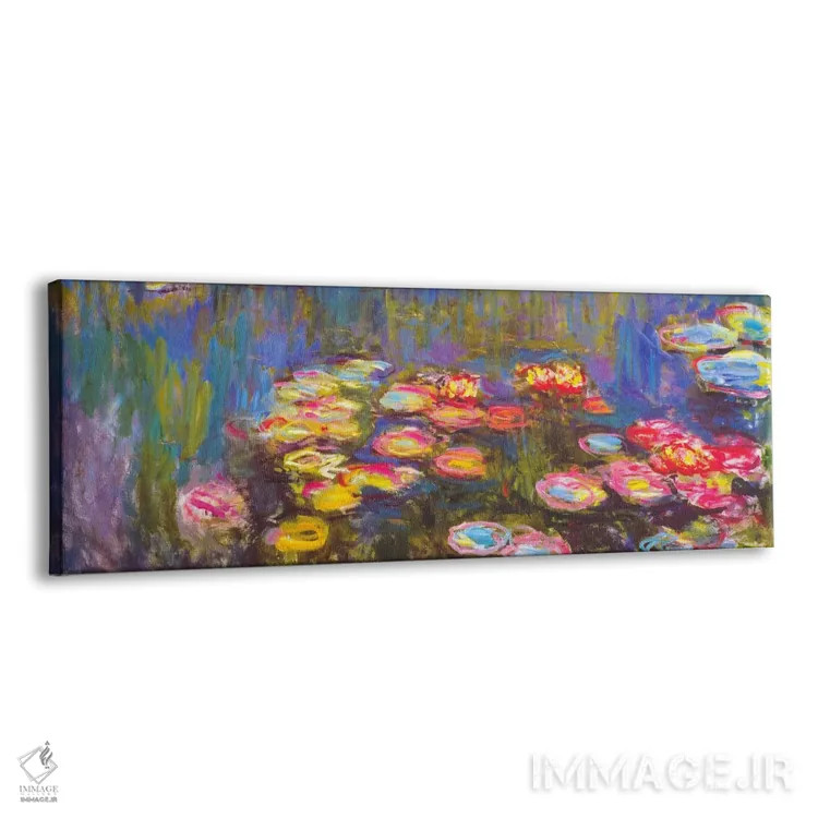 تابلو نیلوفرهای آبی اثر کلود مونه (نقاش معروف فرانسوی) - نمای پرسپکتیو محصول