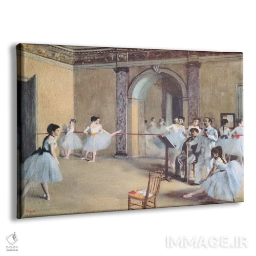 تابلو تالار رقص در اپرا اثر ادگار دگا (نقاش و مجسمهساز فرانسوی) - نمای پرسپکتیو محصول