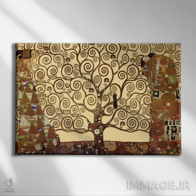 تابلو درخت زندگی اثر گوستاو کلیمت - نمای روبهرو روی دیوار