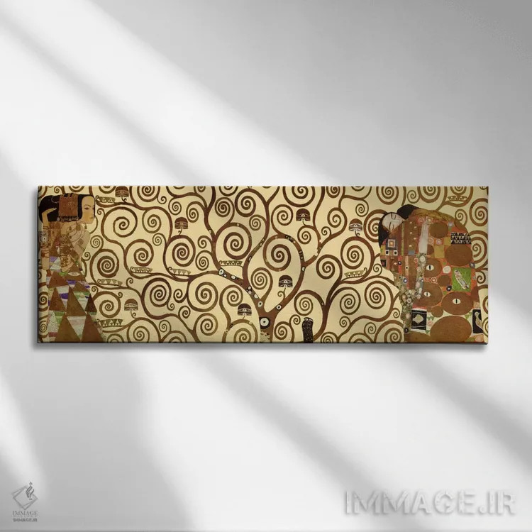 تابلو درخت زندگی اثر گوستاو کلیمت - نمای روبهرو روی دیوار
