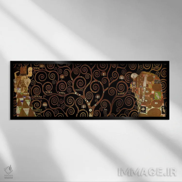 تابلو درخت زندگی II اثر گوستاو کلیمت - نمای قابدار مشکی