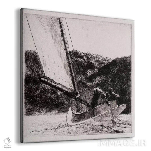 تابلو قایق گربه اثر ادوارد هاپر (نقاش آمریکایی سبک رئالیسم) - نمای پرسپکتیو محصول