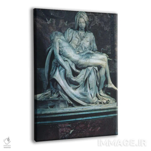 تابلو پیتا (مجسمه مریم و مسیح) اثر میکلآنژ (هنرمند و مجسمهساز ایتالیایی دوره رنسانس) - نمای پرسپکتیو محصول