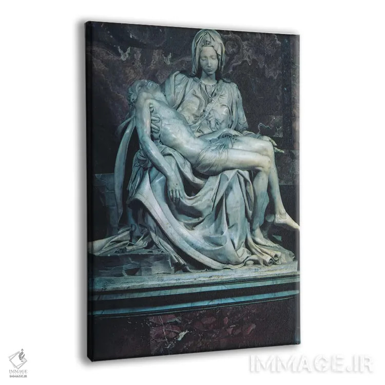تابلو پیتا (مجسمه مریم و مسیح) اثر میکلآنژ (هنرمند و مجسمهساز ایتالیایی دوره رنسانس) - نمای پرسپکتیو محصول
