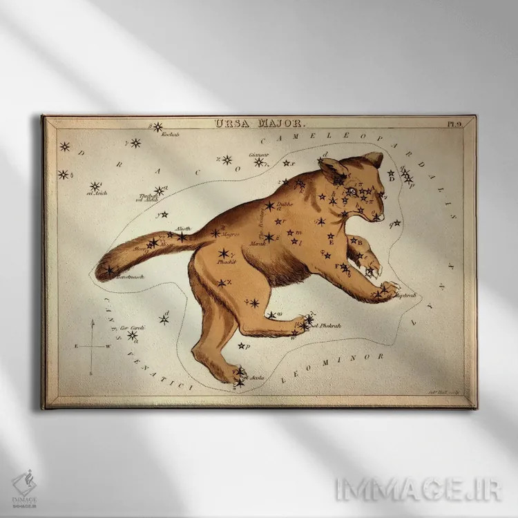 تابلو خرس بزرگ II (صورت فلکی) اثر سیدنی هال - نمای روبهرو روی دیوار