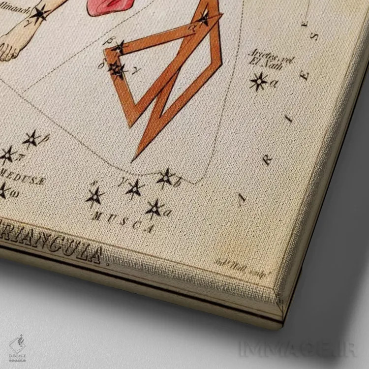 تابلو گلوریا فردریچی، آندرومدا و مثلث اثر سیدنی هال - نمای نزدیک بافت بوم