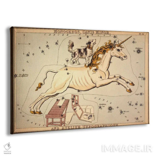 تابلو تکشاخ، سگ کوچک و آتلیه تایپوگرافیک اثر سیدنی هال - نمای پرسپکتیو محصول