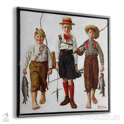 تابلو صید اثر نورمن راکول - نمای پرسپکتیو محصول