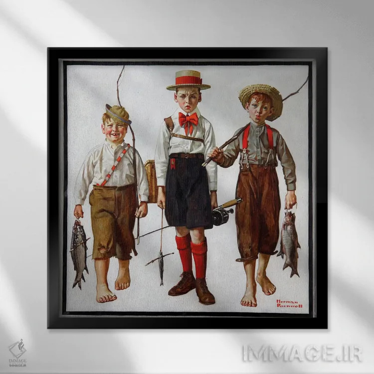 تابلو صید اثر نورمن راکول - نمای قابدار مشکی