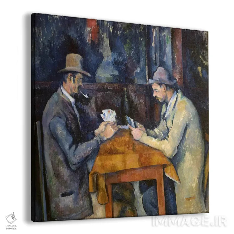 تابلو بازیکنان ورق، ۱۸۹۳-۹۶ اثر پل سزان - نمای پرسپکتیو محصول