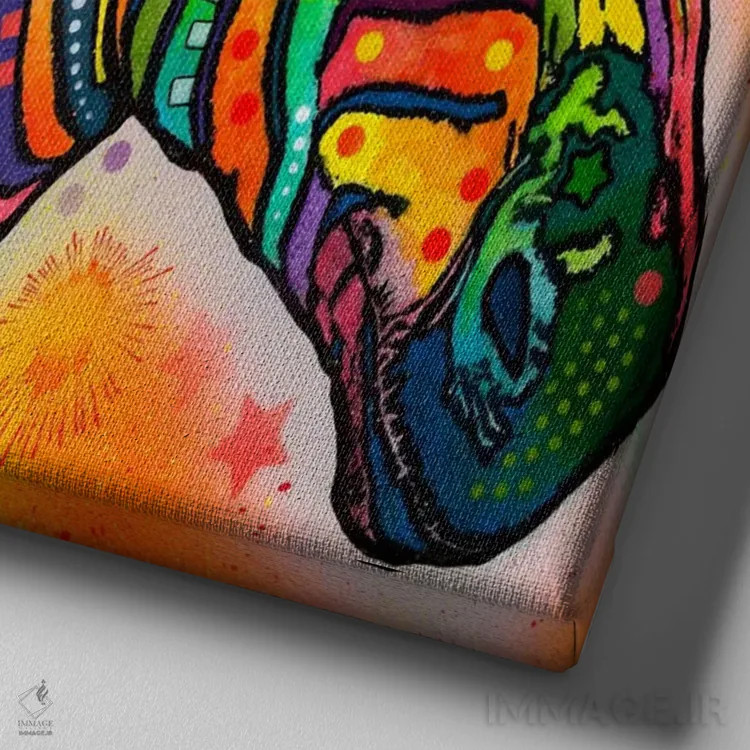 تابلو گورخر اثر باور روسو - نمای نزدیک بافت بوم