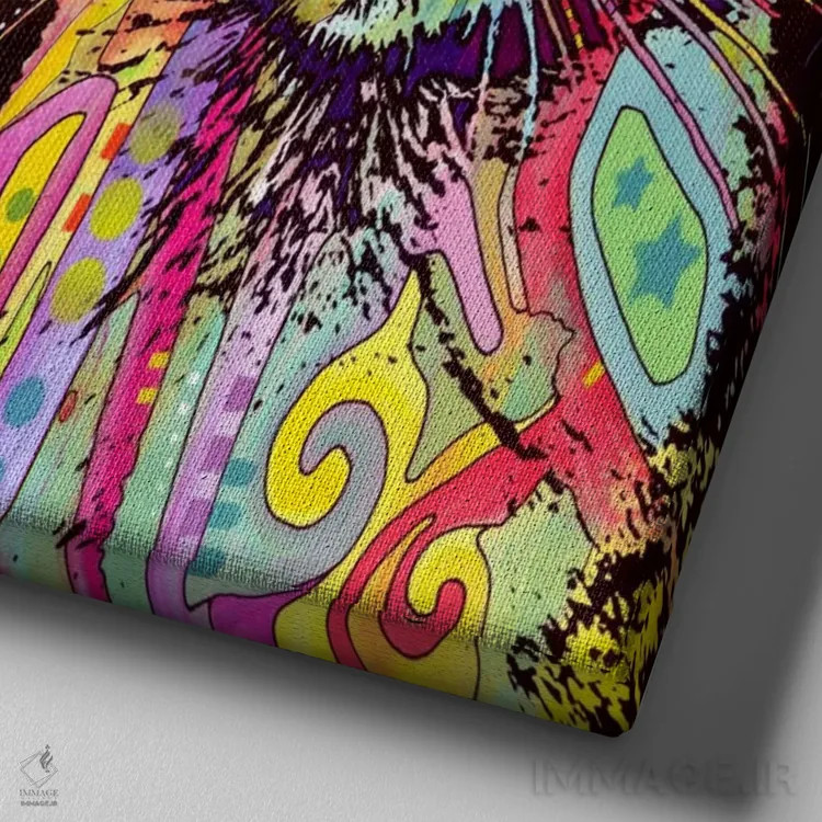 تابلو آبیسی، نژاد گربه (آبیسینی) اثر باور روسو - نمای نزدیک بافت بوم