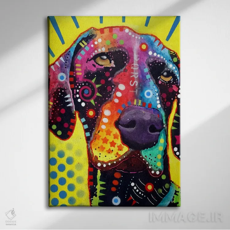 تابلو سگ اشارهگر موکوتاه آلمانی اثر باور روسو - نمای روبهرو روی دیوار