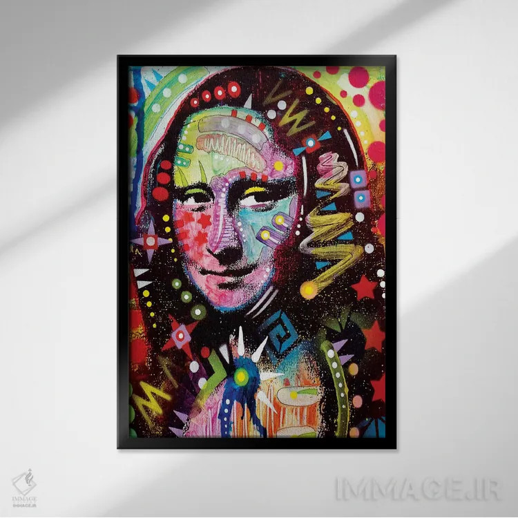 تابلو مونالیزا اثر باور روسو - نمای قابدار مشکی