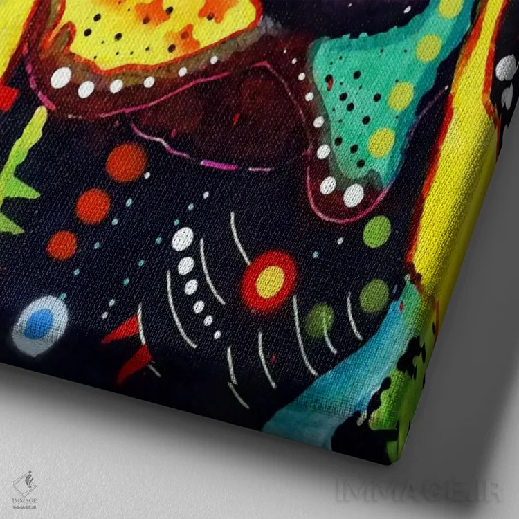 تابلو سگ اشارهگر موکوتاه آلمانی اثر باور روسو - نمای نزدیک بافت بوم